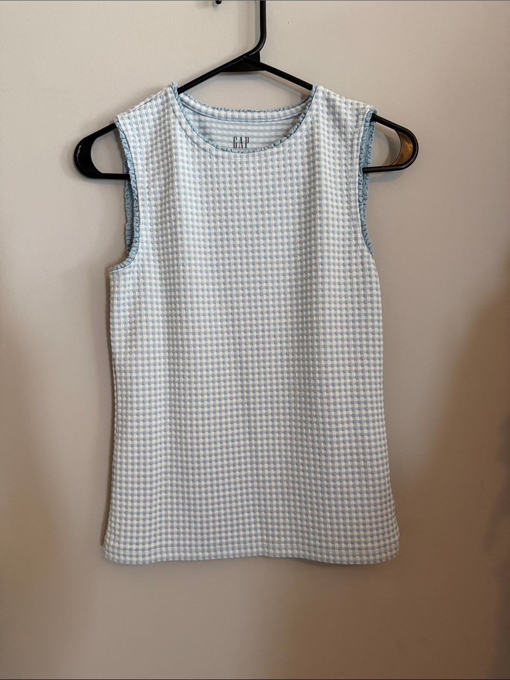 GAP Blue and White Houndstooth Tank